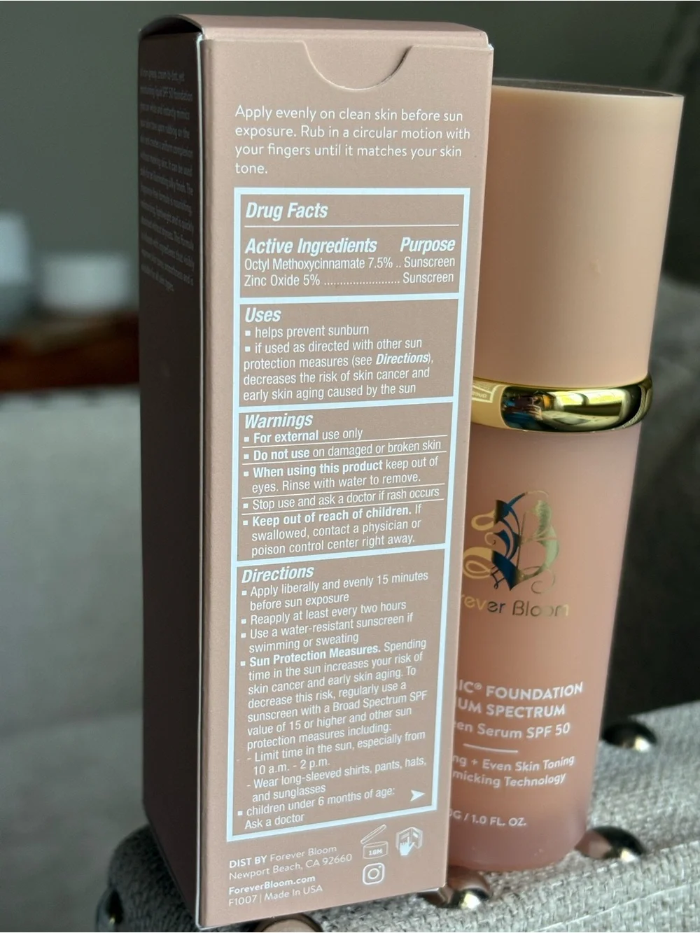 Forever Bloom Biomimic Foundation - Peach Nude new unused - Picture 4 of 5